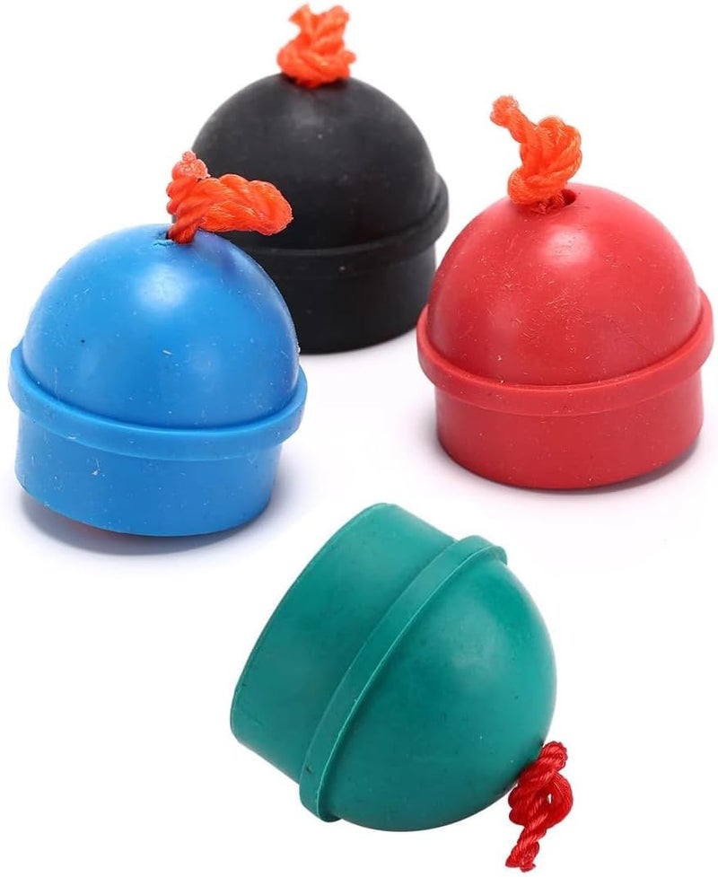 SquEqu 4 Pack Pool Chalk Cubes Holder with Cord String Anti-Lost Snooker Practical Tool Pool Cue Chalk Organizer Pool Stick Pocket Chalker for Billiard House Billiard Cue Chalk Box Pool Cue Stick Tips - Image 2